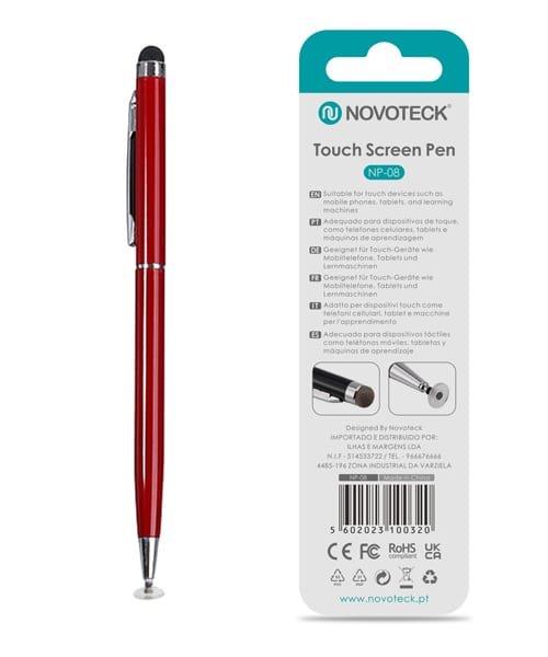 Caneta Touch Screen Novoteck NP-08 - Vermelho