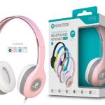 Auscultador com Micro - 120cm - Jack 3.50mm Cor da Rosa EJ-003