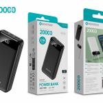 Power Bank 20000mAh PB-004 Negro com Carga Inteligente e Display Digital