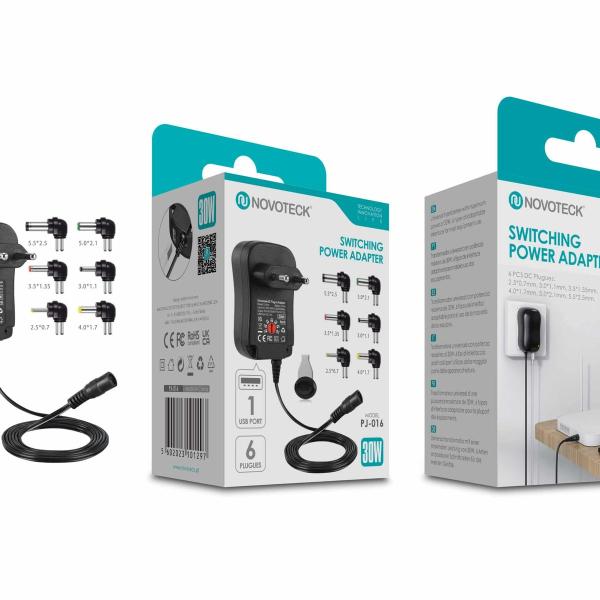 Transformador 30W com 6 Plugues Intercambiáveis - Universal e Confiável PJ-016