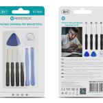 Kit Profissional de Ferramentas para Reparação de Eletrônicos NOVOTECK PJ-022 - 9 Peças para Manutenção de Dispositivos