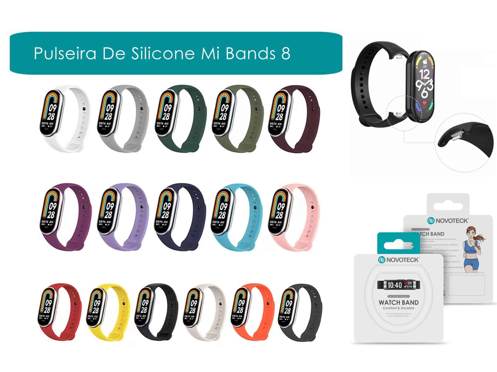 Bracelete Silicone Para Mi Bands 8 - Cinzento