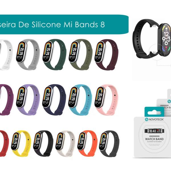 Bracelete Silicone Para Mi Bands 8 - Vermelho