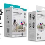 Suporte Universal para Telemóvel Z-040 - Com Braço Flexível e Base de Clip, Rotação 360°, Compatível com Diversos Dispositivos