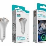 Carregador Rápido para Carro Q-014 – PD 30W com 2 USB-C + 2 USB-A