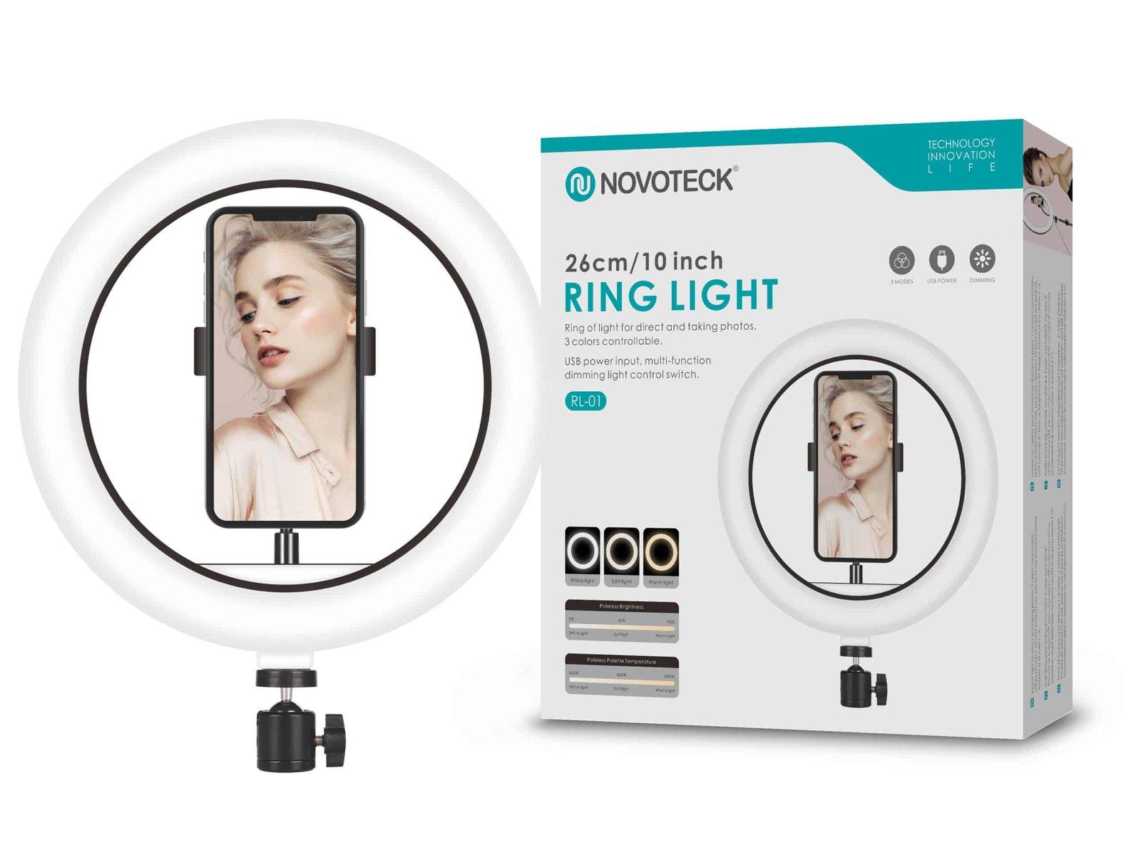 Ring light Novoteck 26cm sem tripé RL-01