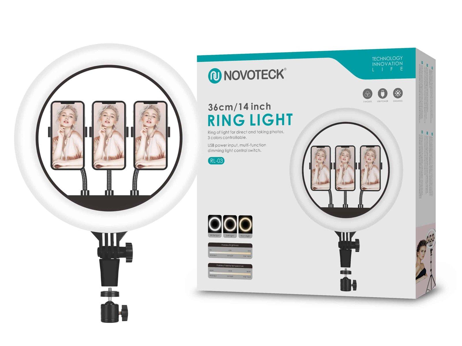 Ring light Novoteck 36cm sem tripé RL-03