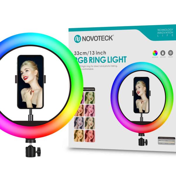 RL-05 Ring light RGB Novoteck 33cm sem tripé