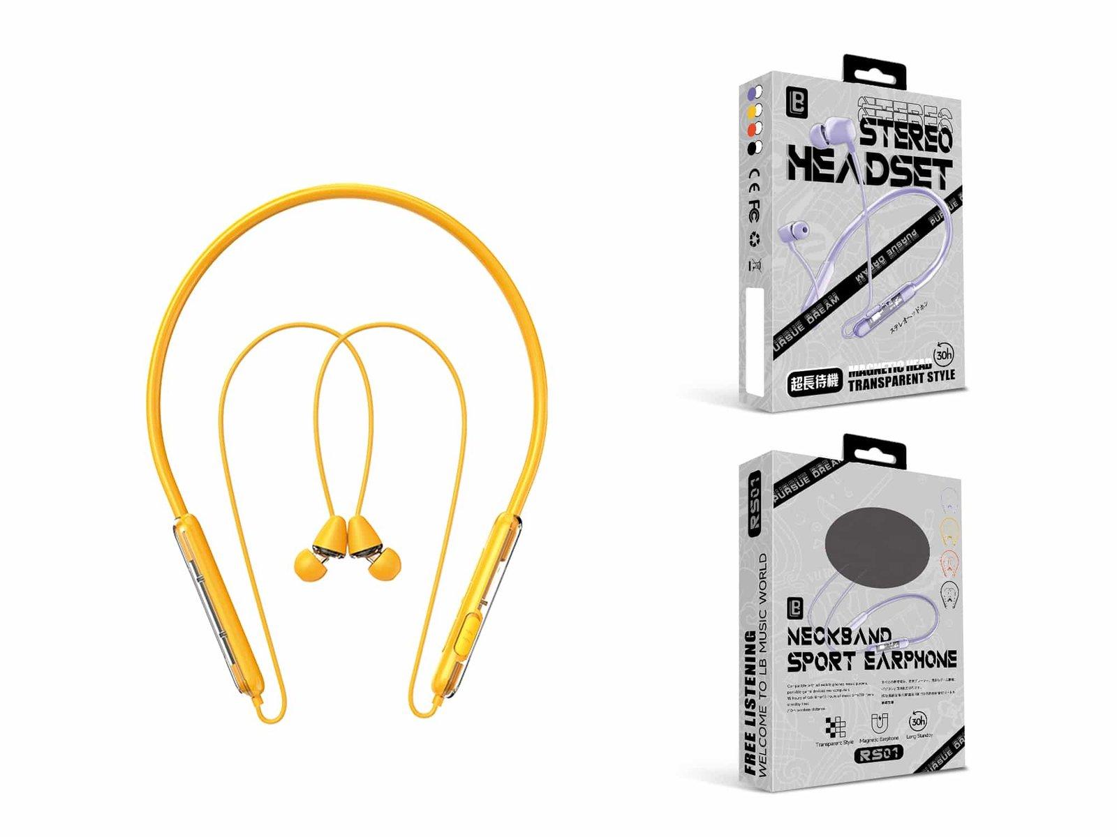 RS01 AURICULAR DESPORTO AMARELA