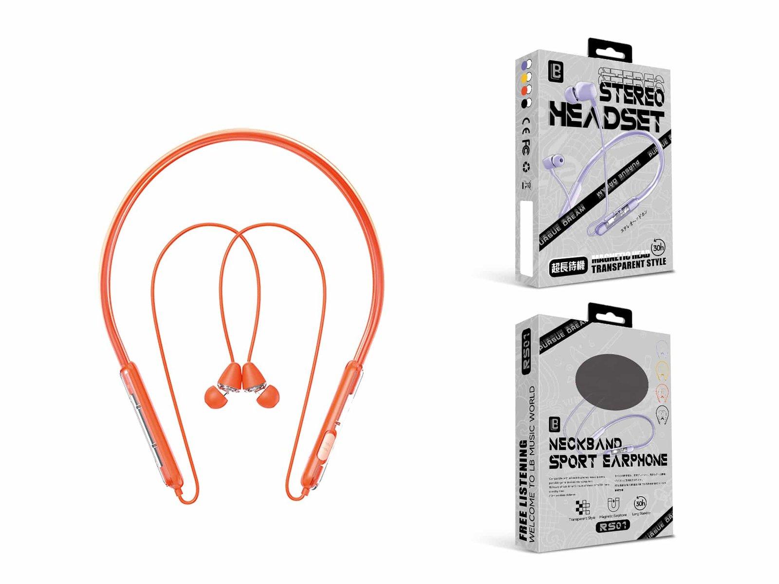 RS01 AURICULAR DESPORTO LARANJA