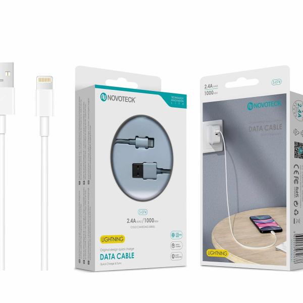 Cabo Lightning Chip Certificado 2.4A 1M S-074