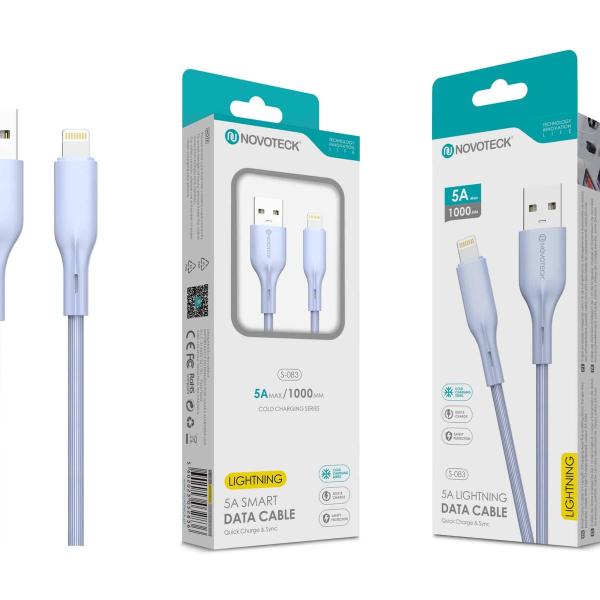 Cabo de Dados Lightning Lilás 1M,5A, S-083