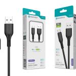 Cabo de Dados Fast Charge 5A PVC Macaron Design - Negro , Type-C USB , 1.2M