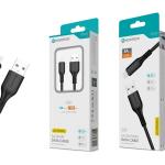 Cabo de Dados Fast Charge 5A PVC Macaron Design - Negro , Lightning USB , 1.5M