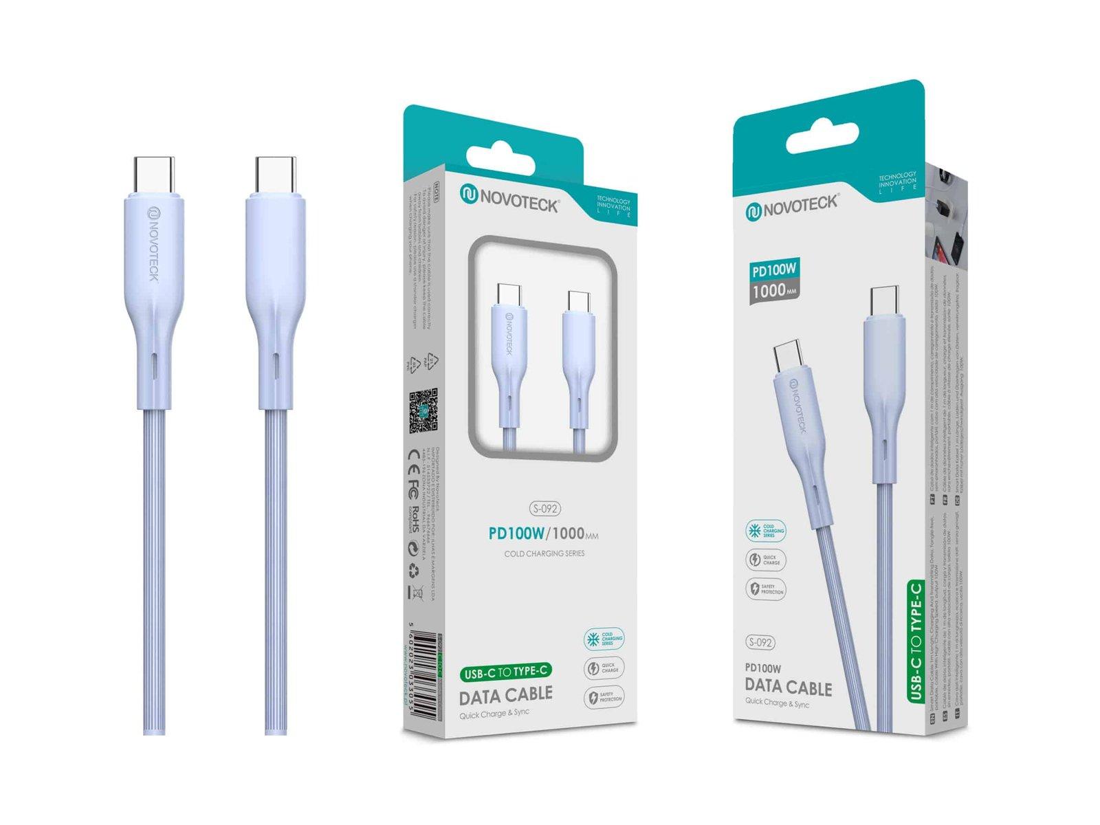 Cabo PD100W Type-C to Type-C Lilás,1M,S-092