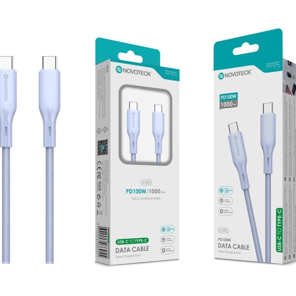 Cabo PD100W Type-C to Type-C Lilás,1M,S-092