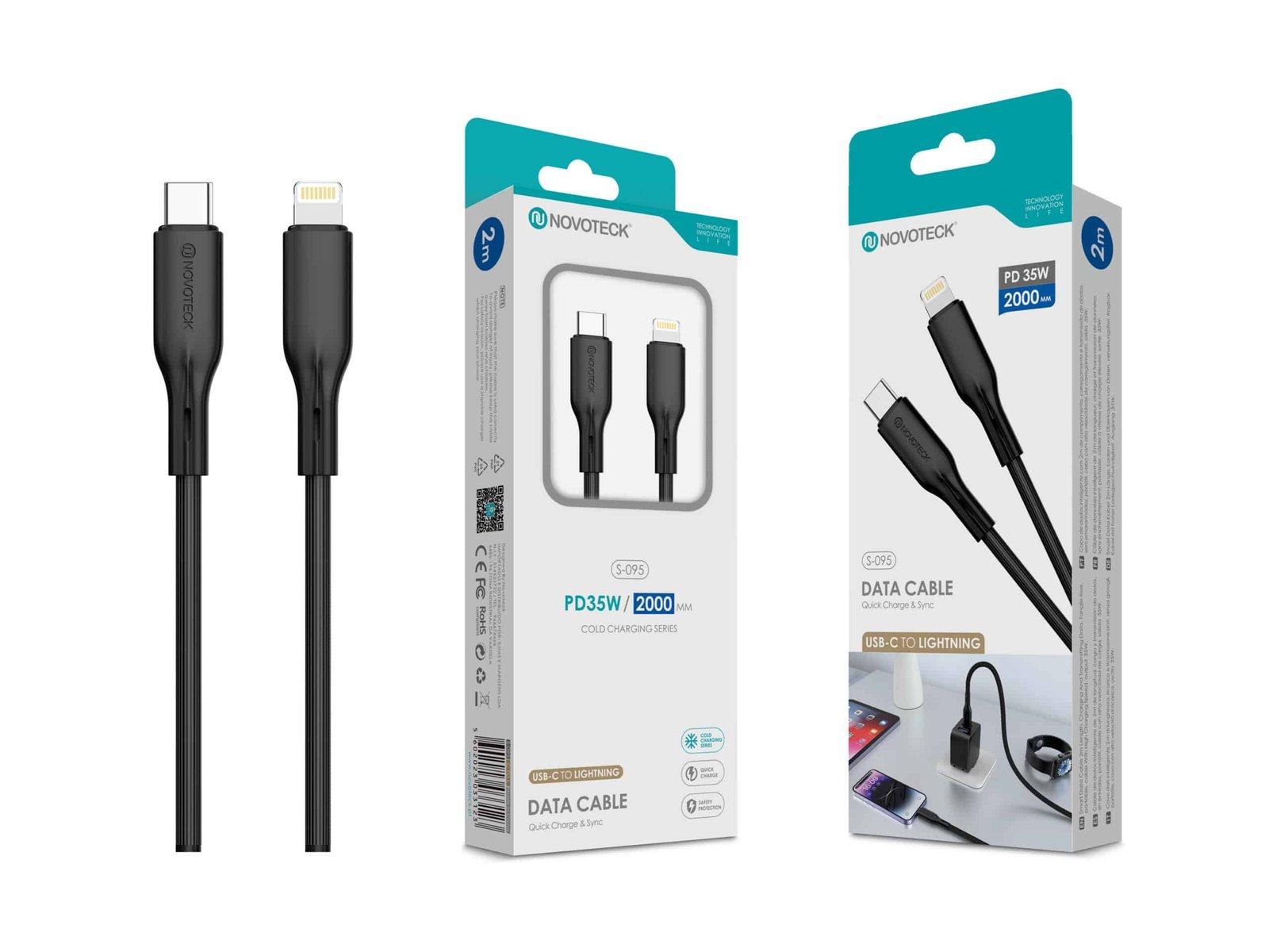 Cabo USB-C para Lightning PD35W Negro 2m S-095