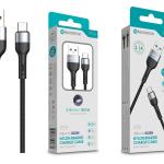 Cabo Type-C NOVOTECK S-114 - Nylon Trançado, 3.1A, 100cm,Negro