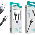 Cabo Type-C NOVOTECK S-115 - Nylon Trançado, 3.1A, 200cm,Negro