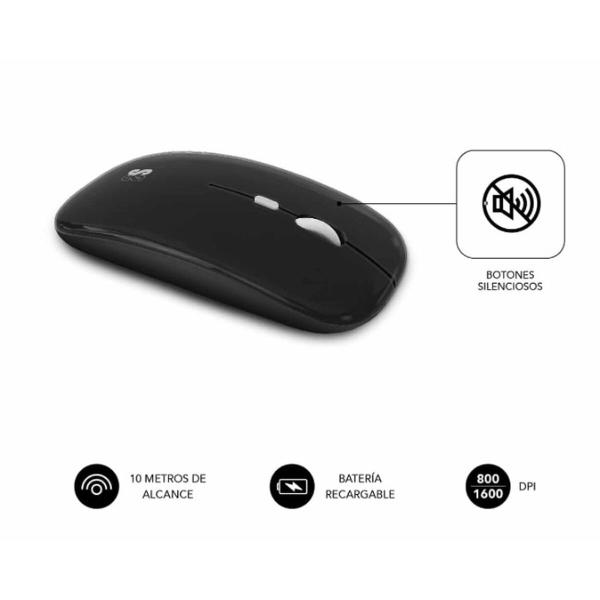 Teclado e Rato Subblim SUBKBC-OCO020 Preto Cinzento (2 Unidades)
