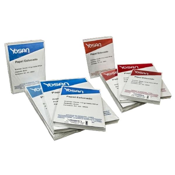 Papel revestido Yosan Branco 125 Folhas SRA3