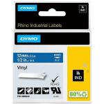 Cinta laminada para máquinas rotuladoras Rhino Dymo ID1-12 Azul Branco 12 x 5,5 mm Autoadesivas Etiqueta (5 Unidades)