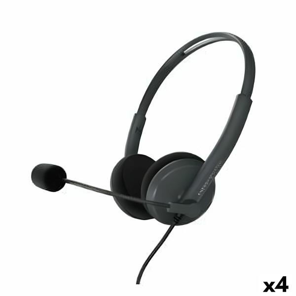 Auriculares com microfone Energy Sistem Office 2 Preto (4 Unidades)