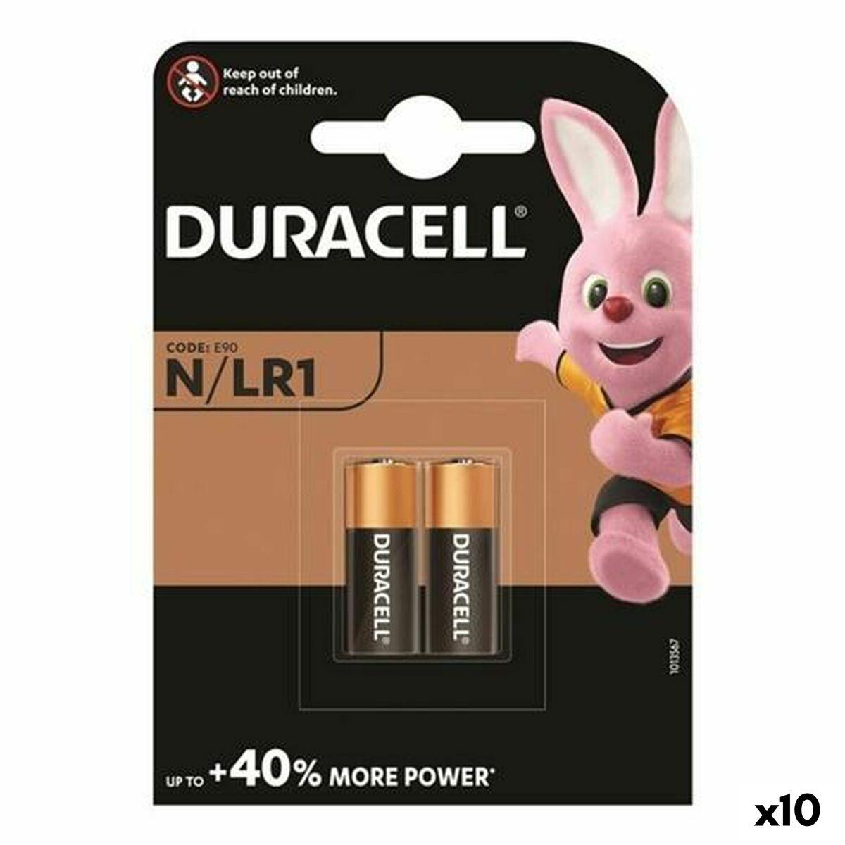 Pilhas Alcalinas DURACELL LR1 2 Peças (10 Unidades)