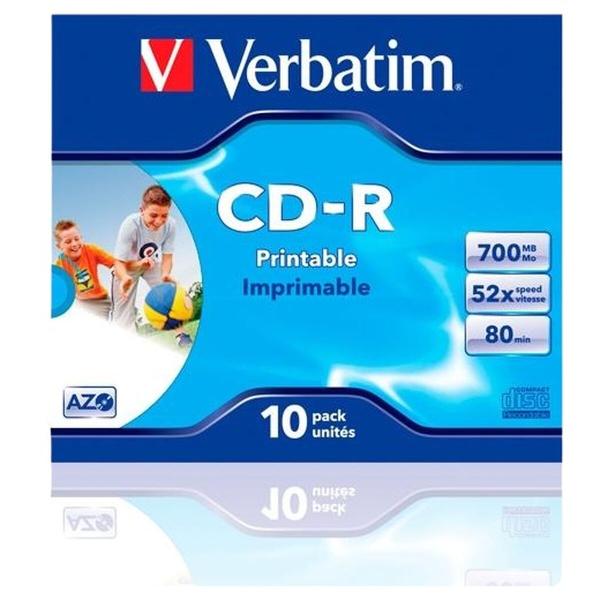 CD-R Verbatim CD-R AZO 700 MB 52x 10 Peças (10 Unidades)