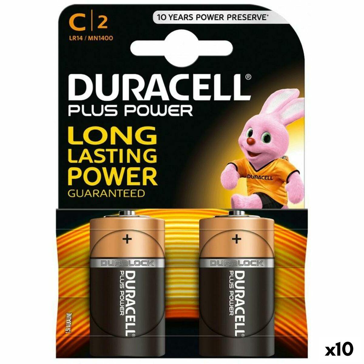 Pilhas DURACELL Plus Power L2 CLR14 1,5 V LR14 (10 Unidades)