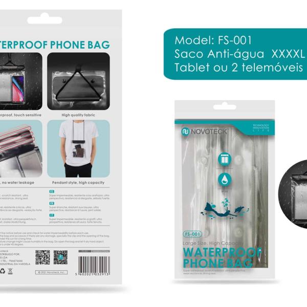 Saco Anti-Água XXL Telemóvel e Tablet FS-001