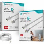 Cabo de Rede Novoteck UTP Cat.5e SE-004 – 10m, RJ45,Alta Velocidade 1000 Mbps, 250MHz