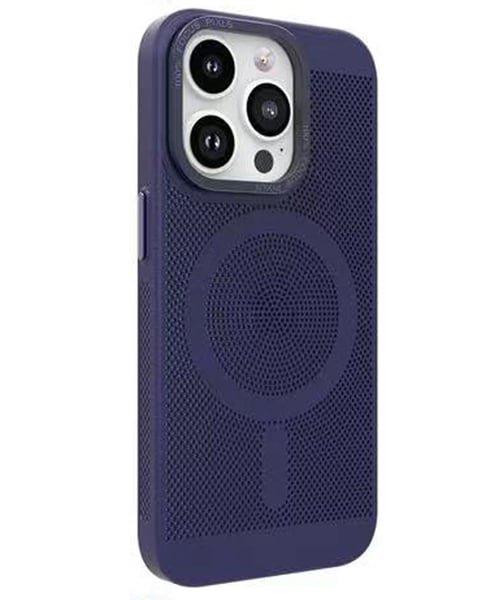 Capa Protetora MagSafe em Metal Calor Dissipação Novoteck SJK-011 - Alta Durabilidade, Compatível com Acessórios Magnéticos - Azul , iPhone 15 Plus