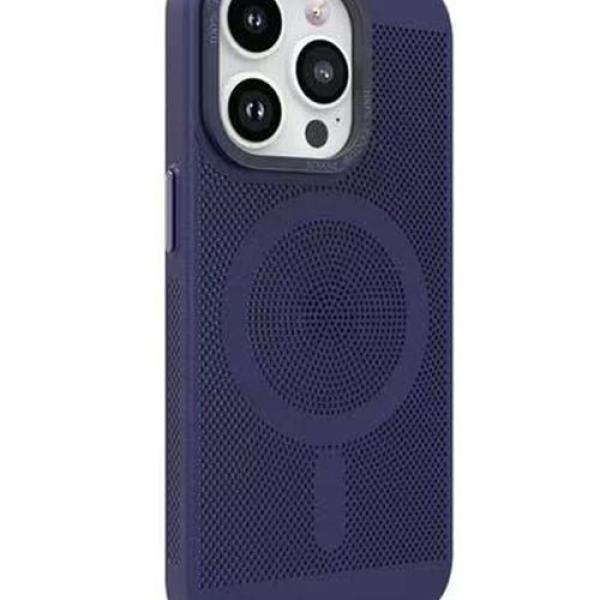Capa Protetora MagSafe em Metal Calor Dissipação Novoteck SJK-011 - Alta Durabilidade, Compatível com Acessórios Magnéticos - Azul , IPHONE 14 PRO