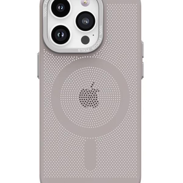 Capa Protetora MagSafe em Metal Calor Dissipação Novoteck SJK-011 - Alta Durabilidade, Compatível com Acessórios Magnéticos - Cinzento , iPhone 15 Pro