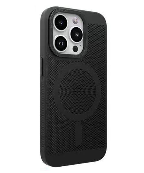 Capa Protetora MagSafe em Metal Calor Dissipação Novoteck SJK-011 - Alta Durabilidade, Compatível com Acessórios Magnéticos - Negro , iPhone 15 Pro