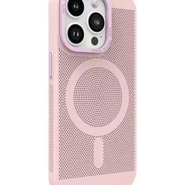 Capa Protetora MagSafe em Metal Calor Dissipação Novoteck SJK-011 - Alta Durabilidade, Compatível com Acessórios Magnéticos - Rosa , IPHONE 11
