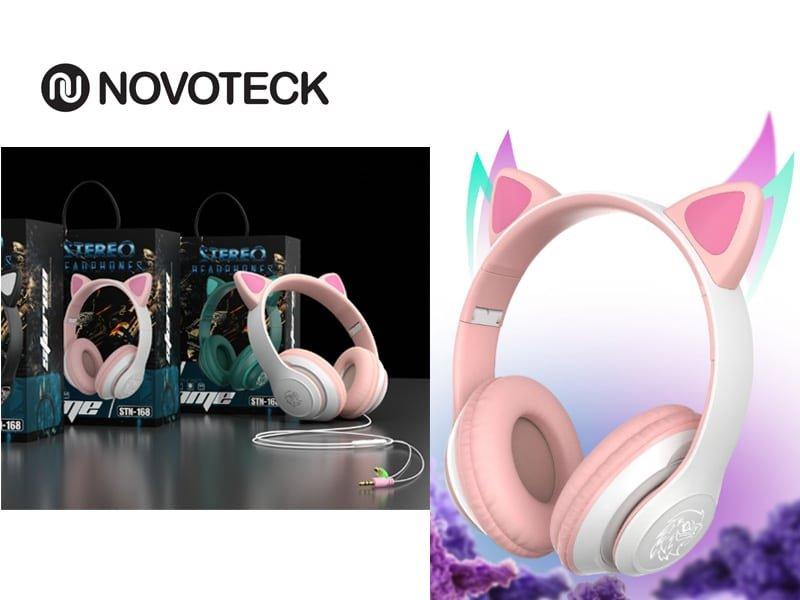 STN-168 AURICULARES BLUETOOTH GATO RGB