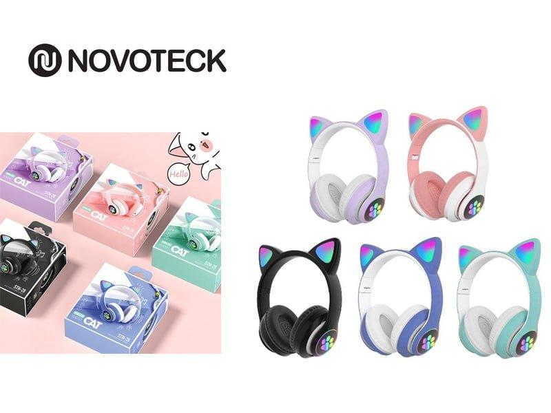 STN-28 AURICULARES BLUETOOTH GATO RGB