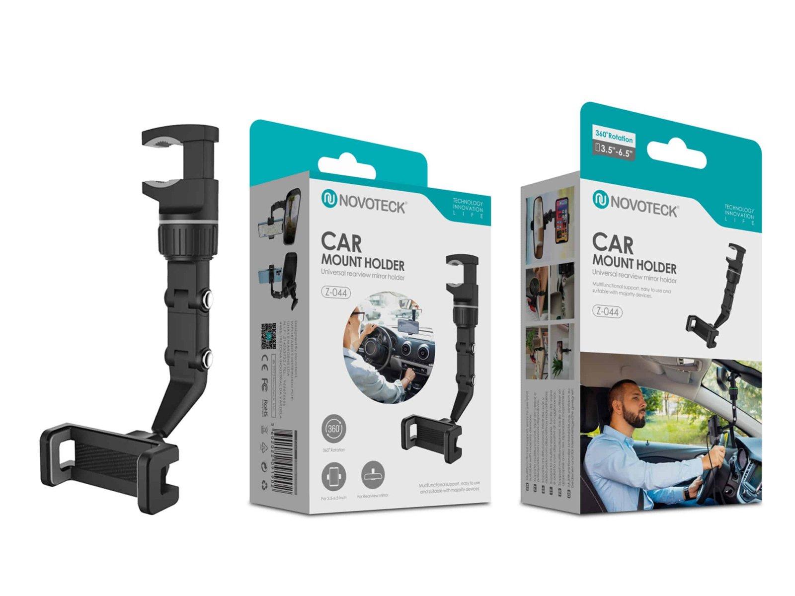 Suporte para Telemóvel de Carro Z-044 - Ajustável e Versátil com Rotação 360°, Montagem Fácil