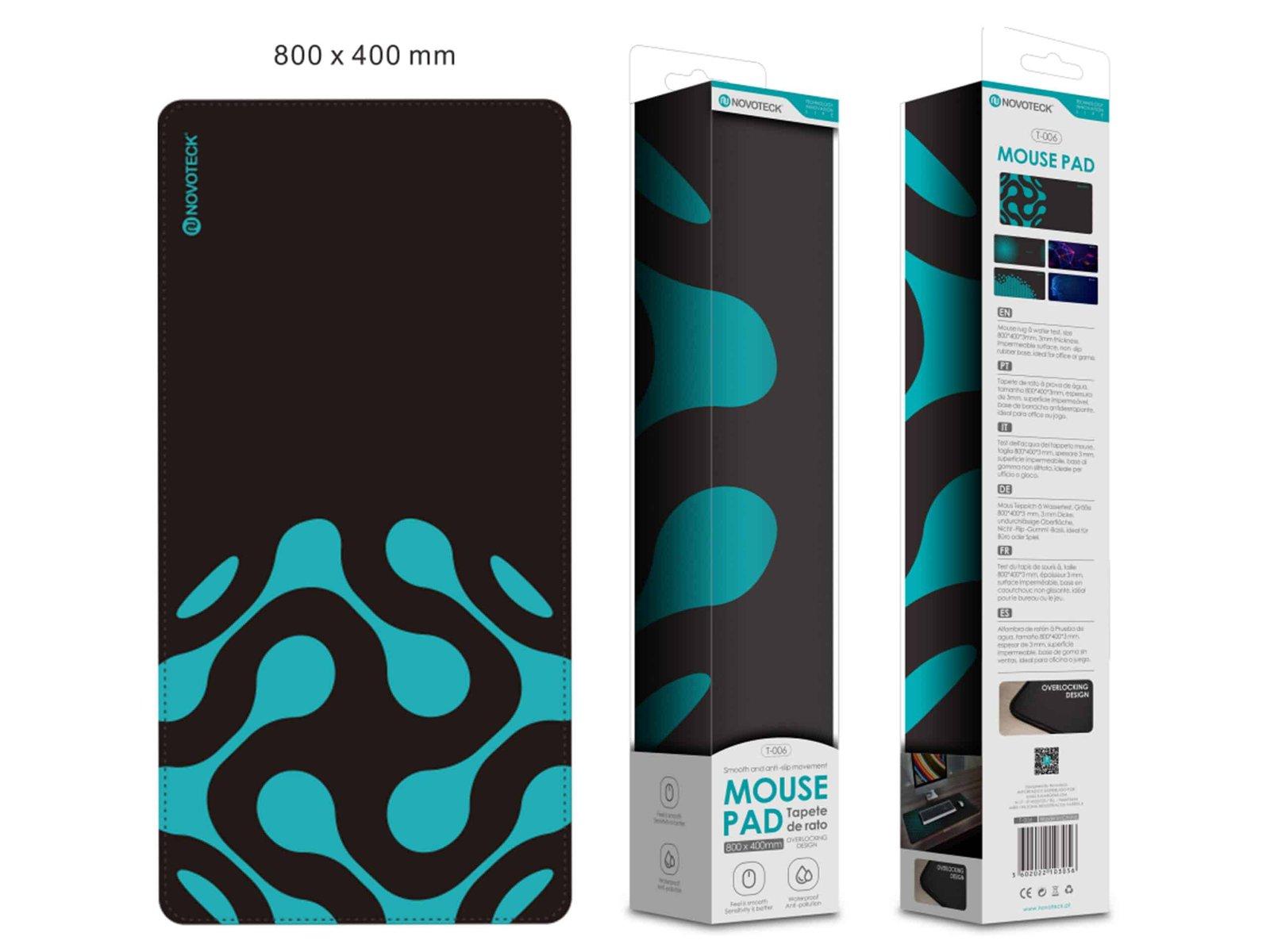 Tapete de Rato Gaming T-006,800x400mm, Base Antiderrapante, Padrão 1