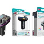 Transmissor FM Bluetooth Multifuncional Novoteck NC-003 com Carregador Tipo-C e Iluminação RGB