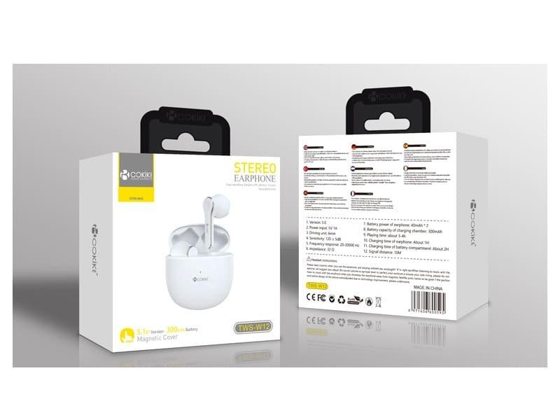 TWS-W12 Auriculares Branco Bluetooth Airpods