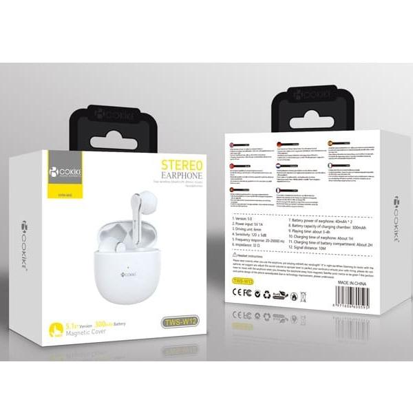 TWS-W12 Auriculares Branco Bluetooth Airpods