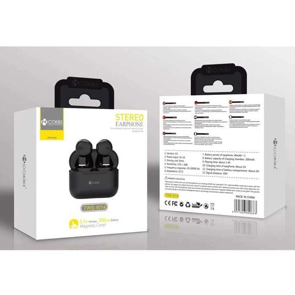 TWS-W14 Auriculares Negro Bluetooth Airpods