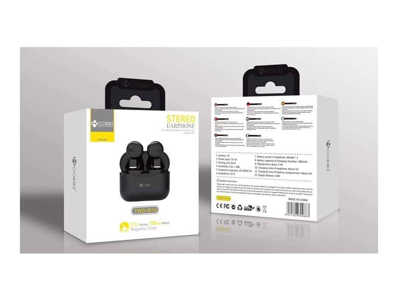 TWS-W14 Auriculares Negro Bluetooth Airpods