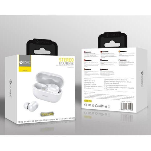 TWS-W9 Auriculares Branco Bluetooth Airpods