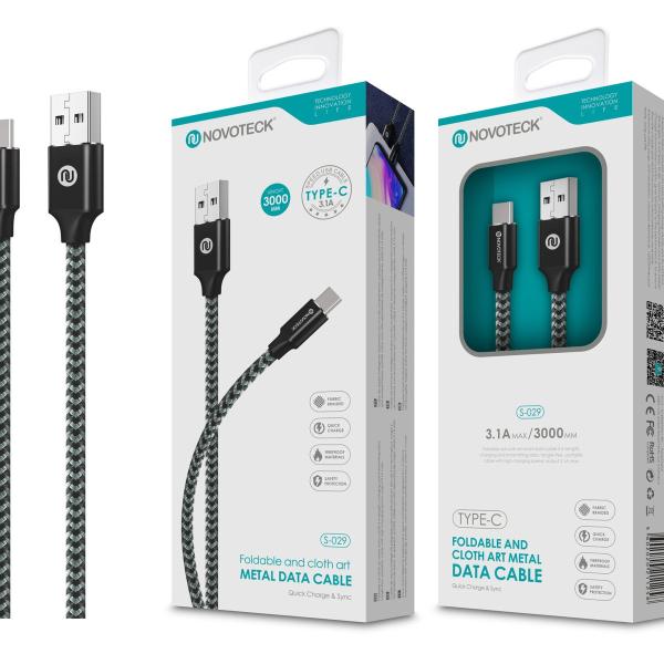 Cabo Type-C 3.1A 3M S-029