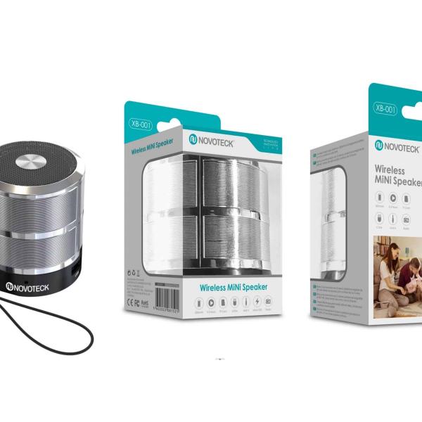 Mini Coluna Bluetooth Prateado XB-001