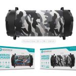 Coluna Portátil NOVOTECK XB-004 Bluetooth com Design Tropa – Leve o Ritmo das Ruas Consigo